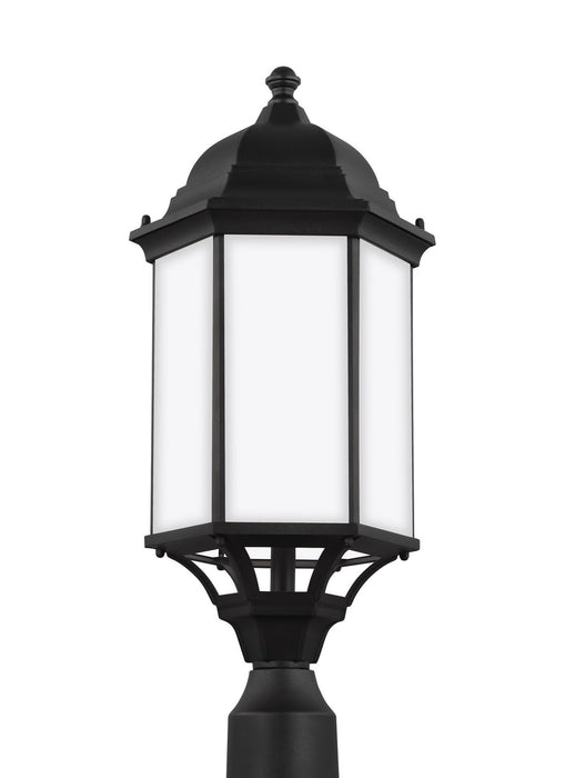 Myhouse Lighting Generation Lighting - 8238751-12 - One Light Outdoor Post Lantern - Sevier - Black