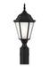 Myhouse Lighting Generation Lighting - 82941-12 - One Light Outdoor Post Lantern - Bakersville - Black