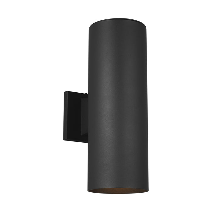 Myhouse Lighting Visual Comfort Studio - 8313802-12 - Two Light Outdoor Wall Lantern - Outdoor Cylinders - Black