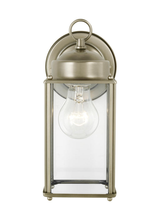 Myhouse Lighting Generation Lighting - 8593-965 - One Light Outdoor Wall Lantern - New Castle - Antique Brushed Nickel