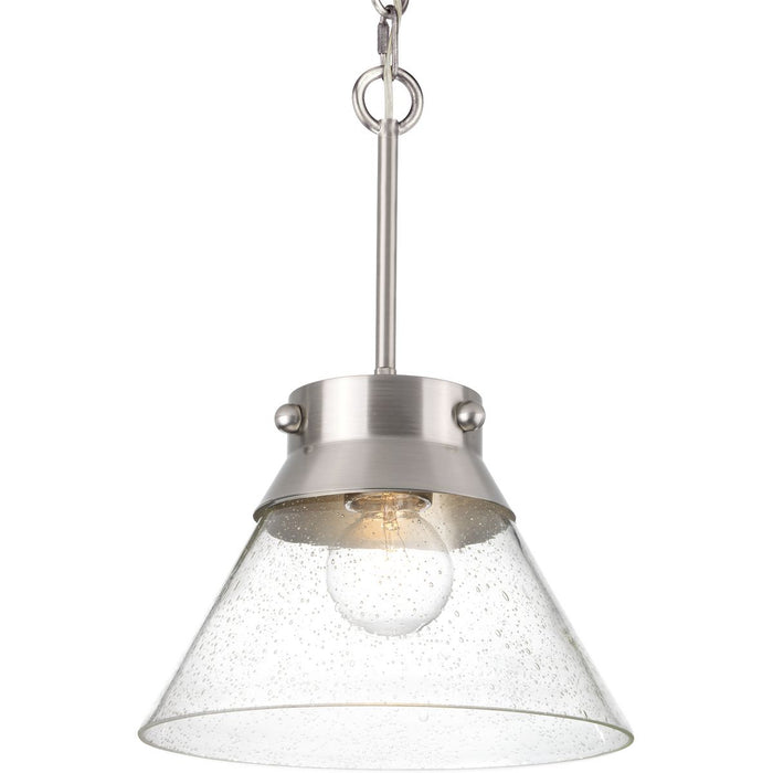 Myhouse Lighting Progress Lighting - P350139-009 - One Light Semi Flush Mount - Point Dume-Tapia Tail - Brushed Nickel