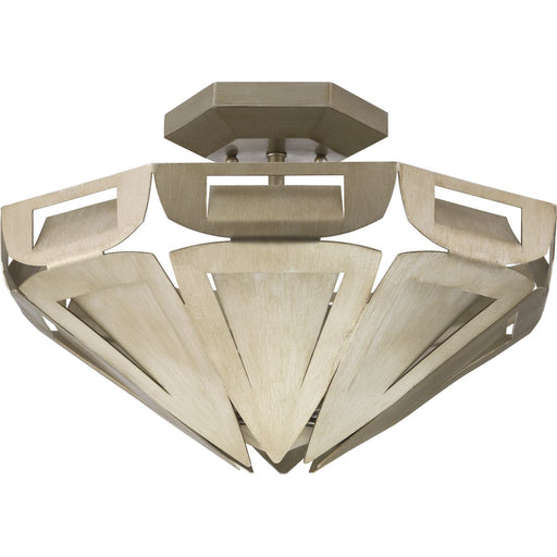 Myhouse Lighting Progress Lighting - P350140-134 - Three Light Semi Flush Mount - Point Dume-Yerba - Silver Ridge