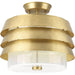 Myhouse Lighting Progress Lighting - P350141-160 - Three Light Semi Flush Mount - Point Dume-Sandbar - Brushed Brass