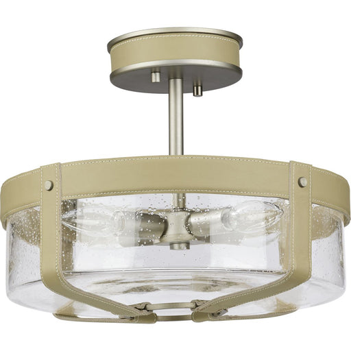 Myhouse Lighting Progress Lighting - P350143-081 - Four Light Semi Flush Mount - Point Dume-Rockdance - Antique Nickel