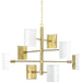 Myhouse Lighting Progress Lighting - P400192-160 - Eight Light Chandelier - Point Dume-Wandermere - Brushed Brass