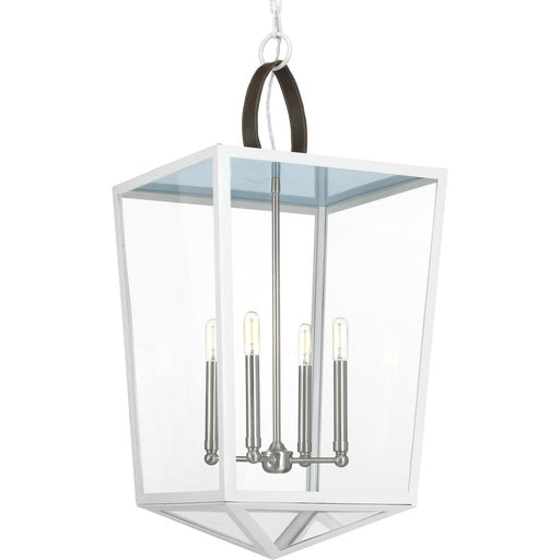 Myhouse Lighting Progress Lighting - P500196-030 - Four Light Foyer Pendant - Point Dume-Shearwater - White