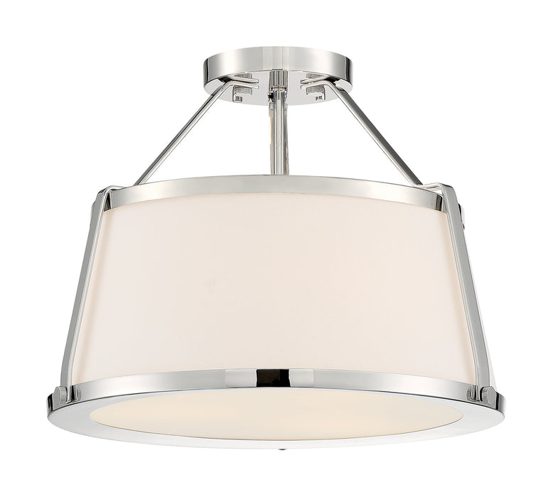 Myhouse Lighting Nuvo Lighting - 60-6996 - Three Light Semi Flush Mount - Cutty - Polished Nickel