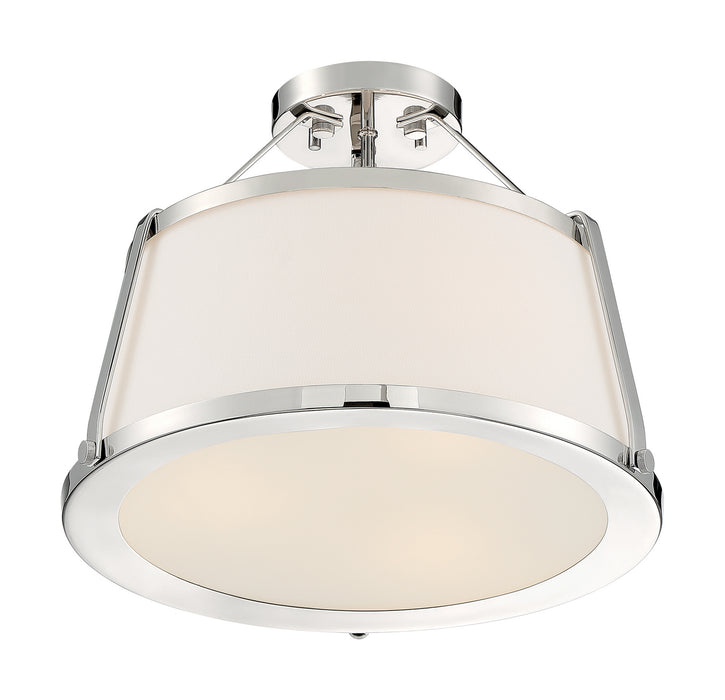 Myhouse Lighting Nuvo Lighting - 60-6996 - Three Light Semi Flush Mount - Cutty - Polished Nickel