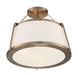 Myhouse Lighting Nuvo Lighting - 60-6997 - Three Light Semi Flush Mount - Cutty - Burnished Brass