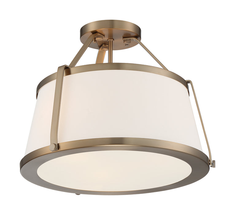 Myhouse Lighting Nuvo Lighting - 60-6997 - Three Light Semi Flush Mount - Cutty - Burnished Brass