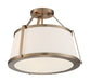 Myhouse Lighting Nuvo Lighting - 60-6997 - Three Light Semi Flush Mount - Cutty - Burnished Brass