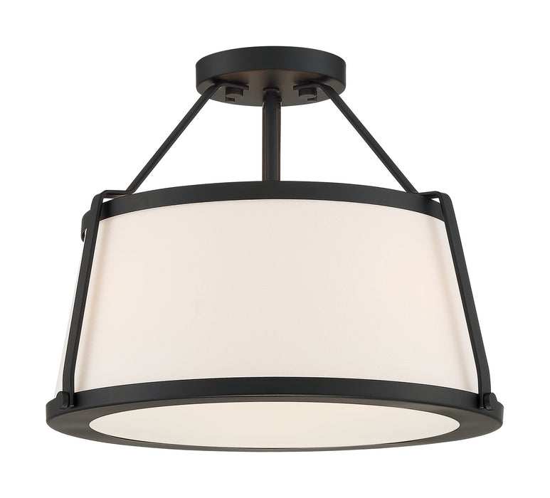 Myhouse Lighting Nuvo Lighting - 60-6998 - Three Light Semi Flush Mount - Cutty - Matte Black