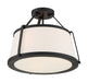 Myhouse Lighting Nuvo Lighting - 60-6998 - Three Light Semi Flush Mount - Cutty - Matte Black