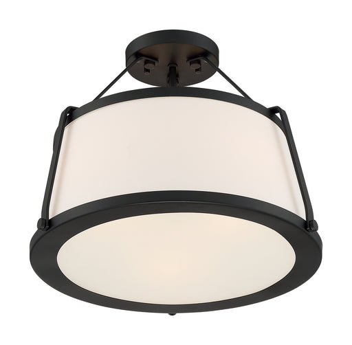 Myhouse Lighting Nuvo Lighting - 60-6998 - Three Light Semi Flush Mount - Cutty - Matte Black