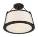 Myhouse Lighting Nuvo Lighting - 60-6998 - Three Light Semi Flush Mount - Cutty - Matte Black