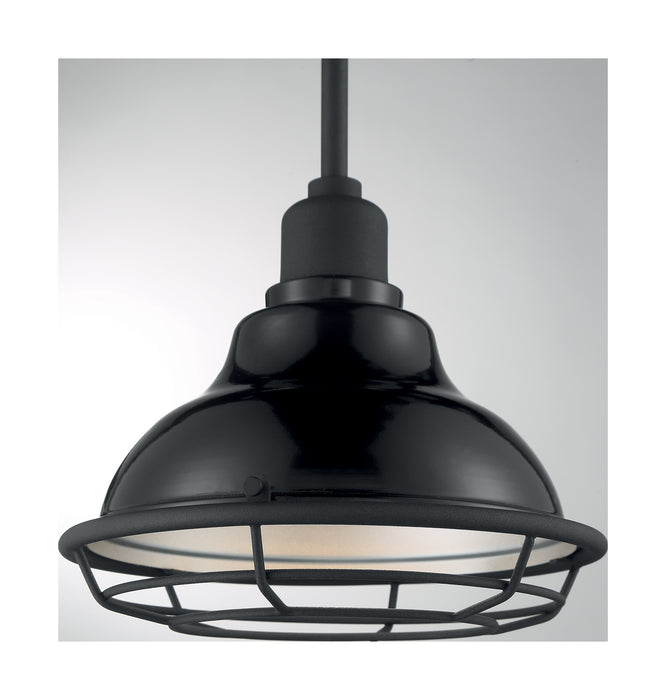 Myhouse Lighting Nuvo Lighting - 60-7003 - One Light Pendant - Newbridge - Gloss Black / Silver