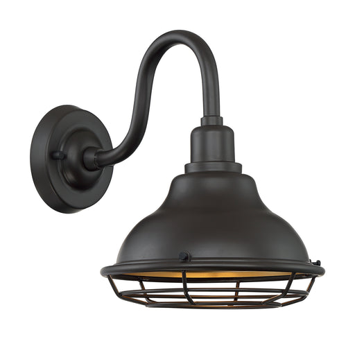 Myhouse Lighting Nuvo Lighting - 60-7011 - One Light Outdoor Wall Mount - Newbridge - Dark Bronze / Gold