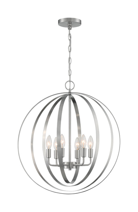 Myhouse Lighting Nuvo Lighting - 60-7048 - Six Light Pendant - Pendleton - Brushed Nickel