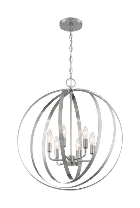 Myhouse Lighting Nuvo Lighting - 60-7048 - Six Light Pendant - Pendleton - Brushed Nickel