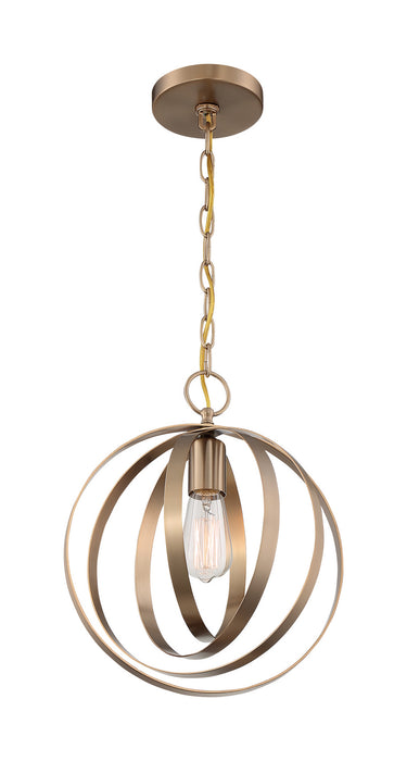 Myhouse Lighting Nuvo Lighting - 60-7056 - One Light Pendant - Pendleton - Burnished Brass