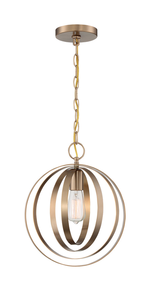 Myhouse Lighting Nuvo Lighting - 60-7056 - One Light Pendant - Pendleton - Burnished Brass