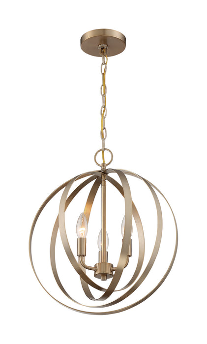 Myhouse Lighting Nuvo Lighting - 60-7057 - Three Light Pendant - Pendleton - Burnished Brass