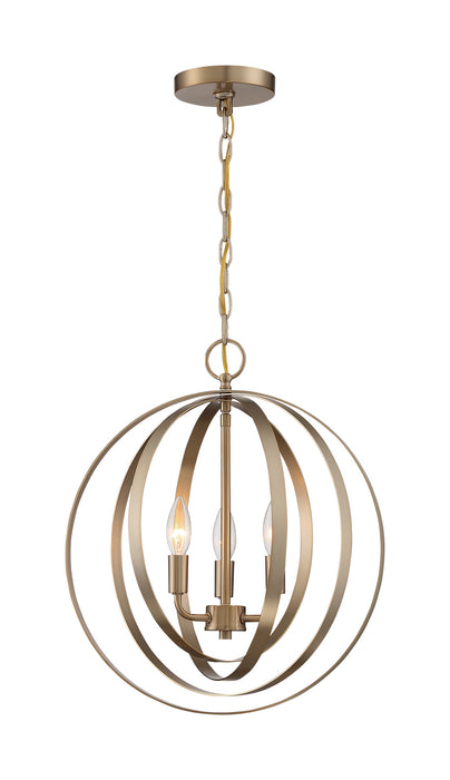 Myhouse Lighting Nuvo Lighting - 60-7057 - Three Light Pendant - Pendleton - Burnished Brass