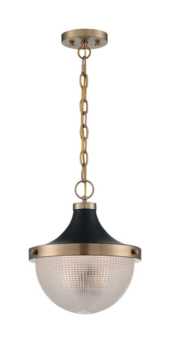 Myhouse Lighting Nuvo Lighting - 60-7060 - One Light Pendant - Faro - Burnished Brass / Black Accents