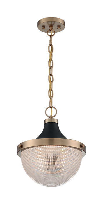 Myhouse Lighting Nuvo Lighting - 60-7060 - One Light Pendant - Faro - Burnished Brass / Black Accents