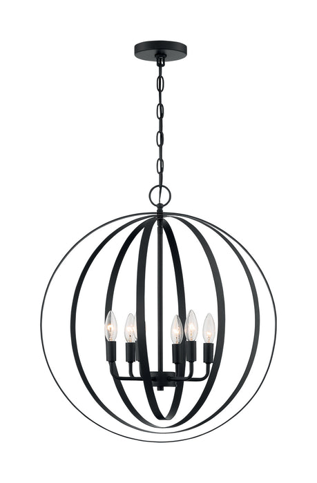 Myhouse Lighting Nuvo Lighting - 60-7068 - Six Light Pendant - Pendleton - Matte Black