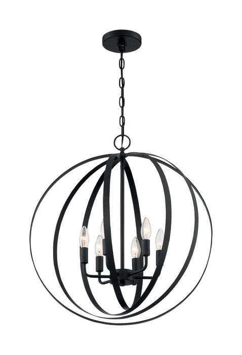 Myhouse Lighting Nuvo Lighting - 60-7068 - Six Light Pendant - Pendleton - Matte Black