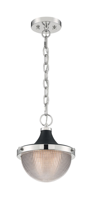 Myhouse Lighting Nuvo Lighting - 60-7069 - One Light Pendant - Faro - Polished Nickel / Black Accents