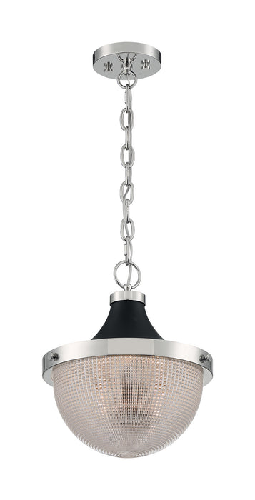 Myhouse Lighting Nuvo Lighting - 60-7070 - One Light Pendant - Faro - Polished Nickel / Black Accents