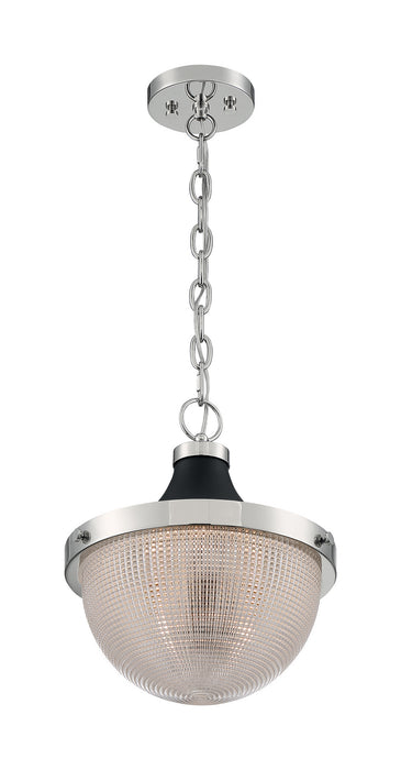 Myhouse Lighting Nuvo Lighting - 60-7070 - One Light Pendant - Faro - Polished Nickel / Black Accents