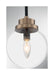 Myhouse Lighting Nuvo Lighting - 60-7121 - One Light Pendant - Axis - Matte Black / Brass Accents