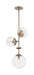 Myhouse Lighting Nuvo Lighting - 60-7124 - Three Light Pendant - Sky - Burnished Brass