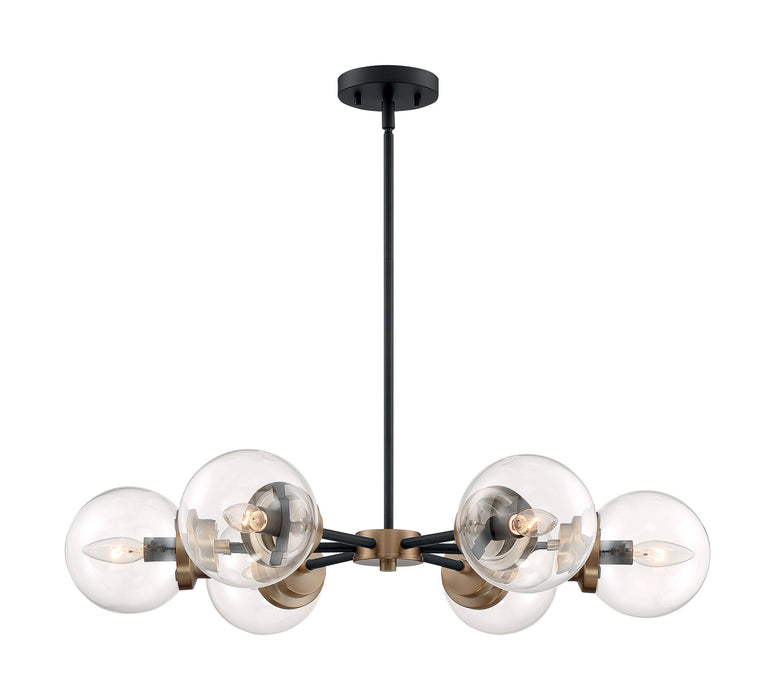 Myhouse Lighting Nuvo Lighting - 60-7126 - Six Light Chandelier - Axis - Matte Black / Brass