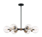 Myhouse Lighting Nuvo Lighting - 60-7126 - Six Light Chandelier - Axis - Matte Black / Brass