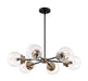 Myhouse Lighting Nuvo Lighting - 60-7126 - Six Light Chandelier - Axis - Matte Black / Brass