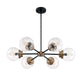 Myhouse Lighting Nuvo Lighting - 60-7126 - Six Light Chandelier - Axis - Matte Black / Brass