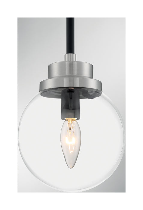 Myhouse Lighting Nuvo Lighting - 60-7131 - One Light Pendant - Axis - Matte Black / Brushed Nickel Accents