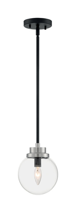 Myhouse Lighting Nuvo Lighting - 60-7131 - One Light Pendant - Axis - Matte Black / Brushed Nickel Accents