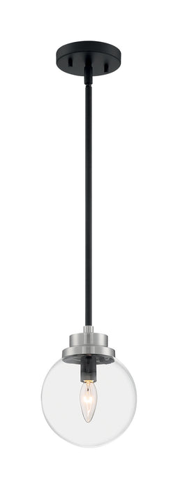 Myhouse Lighting Nuvo Lighting - 60-7131 - One Light Pendant - Axis - Matte Black / Brushed Nickel Accents