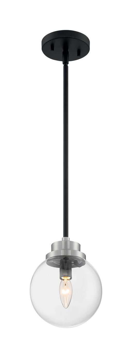 Myhouse Lighting Nuvo Lighting - 60-7131 - One Light Pendant - Axis - Matte Black / Brushed Nickel Accents