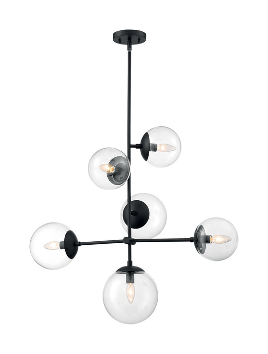 Myhouse Lighting Nuvo Lighting - 60-7135 - Six Light Pendant - Sky - Matte Black