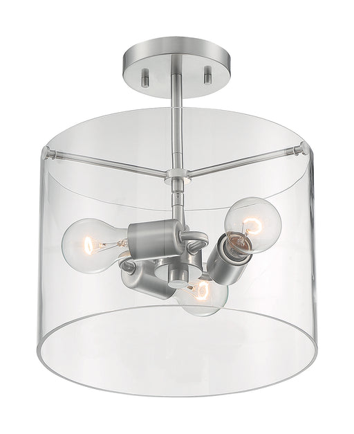 Myhouse Lighting Nuvo Lighting - 60-7178 - Three Light Semi Flush Mount - Sommerset - Brushed Nickel