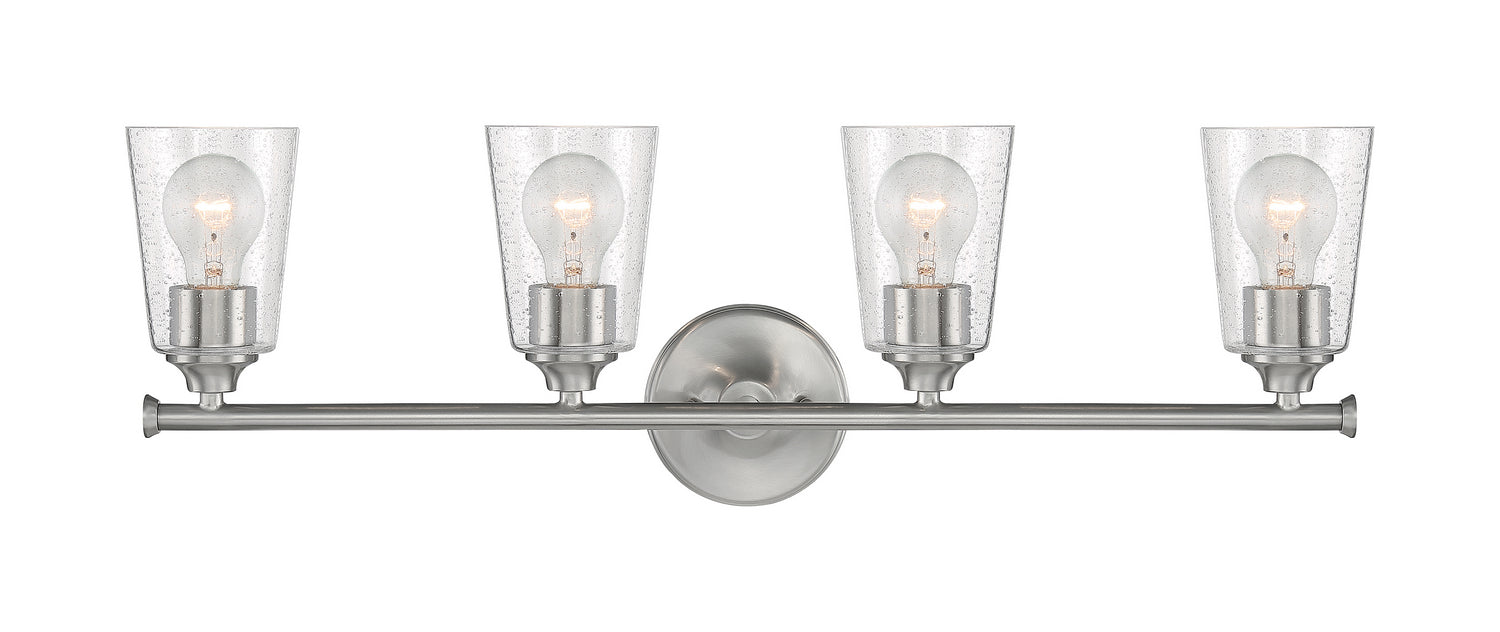 Myhouse Lighting Nuvo Lighting - 60-7184 - Four Light Vanity - Bransel - Brushed Nickel