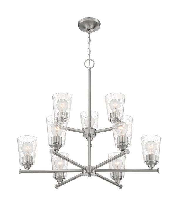 Myhouse Lighting Nuvo Lighting - 60-7189 - Nine Light Chandelier - Bransel - Brushed Nickel