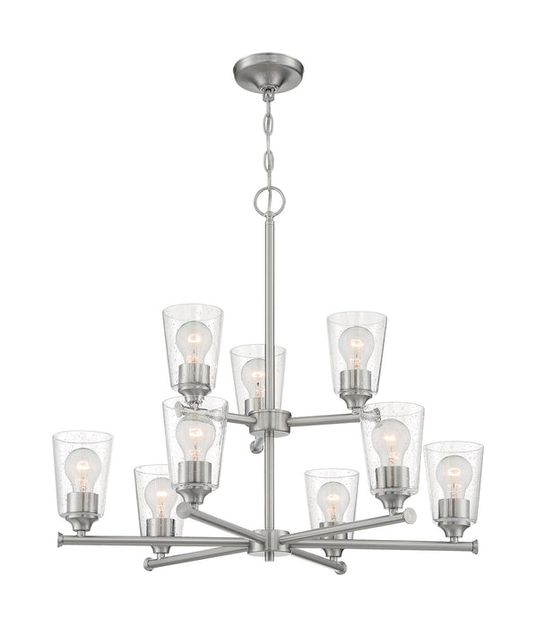 Myhouse Lighting Nuvo Lighting - 60-7189 - Nine Light Chandelier - Bransel - Brushed Nickel