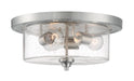 Myhouse Lighting Nuvo Lighting - 60-7191 - Three Light Flush Mount - Bransel - Brushed Nickel